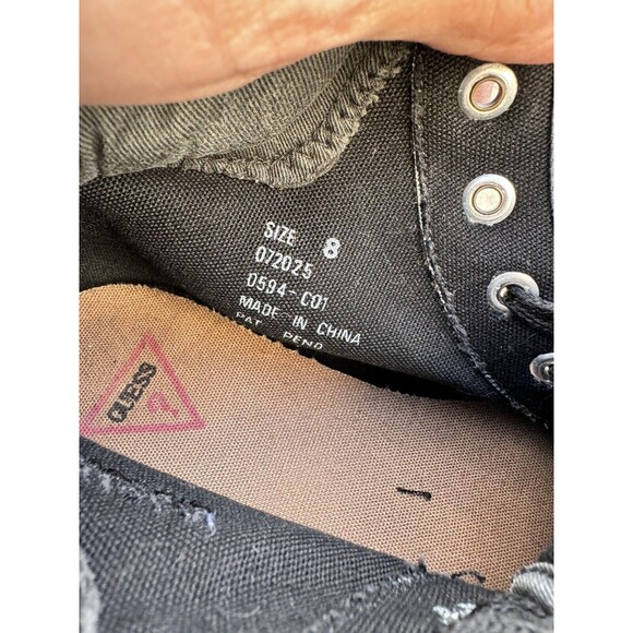 Vintage VTG 90’s Black Faded Denim Guess Boots Shoes Women’s Size 8 - Picture 9 of 9